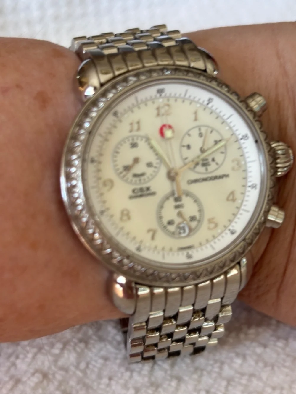 Authentic MICHELE CSX Diamond Chronograph Watch – Swiss Made
